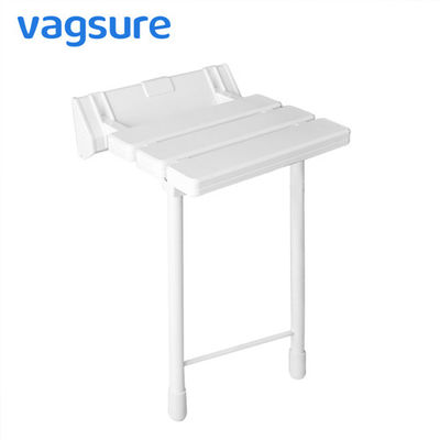 China Durable Safety Wall Mounted Shower Seat With Legs Smooth Surface Size 32.5*32.5*49cm supplier