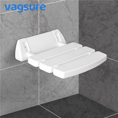 China Eco Friendly Fixed On Wall Mounted Folding Shower Seat Comfortable For Space Saving supplier
