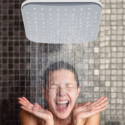 China 7 Inch Grey Rainforest Shower Head , Ceiling Rain Shower Head For Shower Cabin supplier