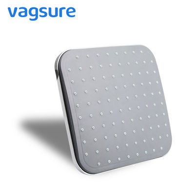 China Big Size Square High Pressure Rainfall Shower Head ABS / Softer Silicon Rubber Material supplier