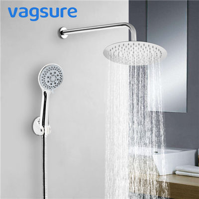 China Chrome Polished Handheld / Ceiling Mounted Rain Shower Head With 146CM Shower Hose supplier