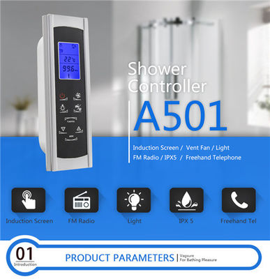 China AC 12V Touch Screen Shower Control , Shower Control Panel Dimension 6.7*20.1cm supplier