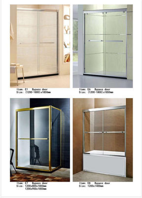 China 2 Bypass Door Shower Door Enclosures / Walk In Shower Enclosures Customized Size supplier