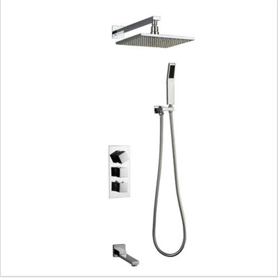 China Easy Install Shower Wall Faucet Wear / Corrosion Resistant With Colorful LED Light supplier
