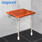 Floor Mounted Fold Up Shower Bench , Anti Rust Bathroom Foldable Shower Seat supplier