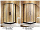 Stainless Steel Frame Shower Door Enclosures Multi Color Sector Shape Anti Bacterial supplier