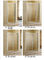 Double Swing / Folding Shower Door Enclosures Polished Aluminum Rectangle Frame supplier
