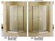 Rectangle Folding Frameless Glass Shower Enclosures With Stainless Steel Hinges Fixed supplier