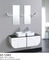 MDF Material Double Sink Vanity Unit , Wall Mounted Bathroom Cabinet Size 1200*420mm supplier