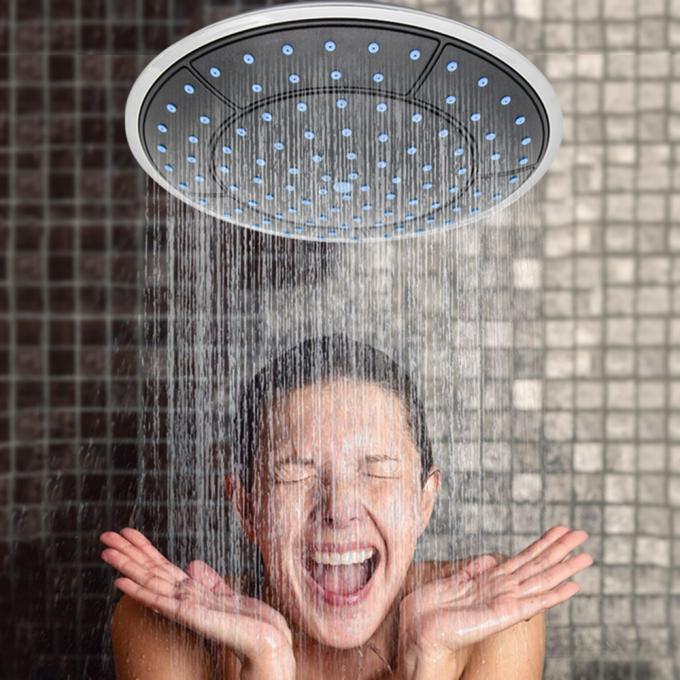 High Pressure 10 Inch Rain Shower Head , Anti Bacterial Large Round Shower Head