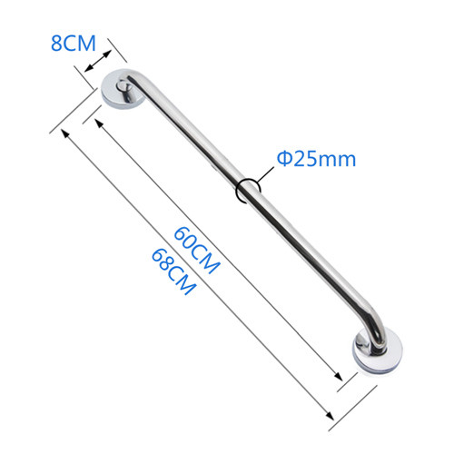 Easy Clean Bathroom Fixtures And Fittings / Polished Bathroom Grab Rails Max Load 150KG
