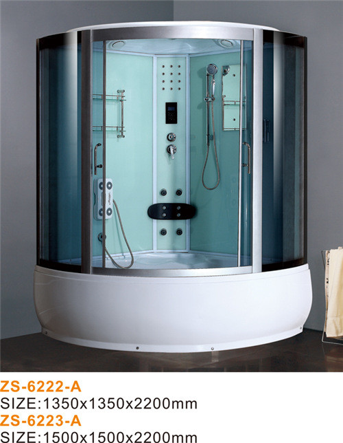 Low Entrance Commercial Steam Room Equipment / Anti Slip Steam Shower Bath Cabin
