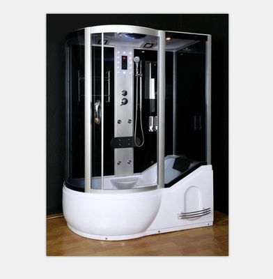 China Polished Frame Steam Shower Enclosure , Steam Shower Cubicle Single Door Sliding Style supplier