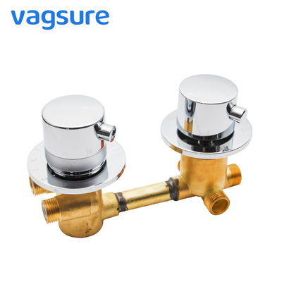 China Distance 12.5CM Bathroom Fixtures And Fittings / 38 Degree Thermostatic Shower Mixer Valve supplier