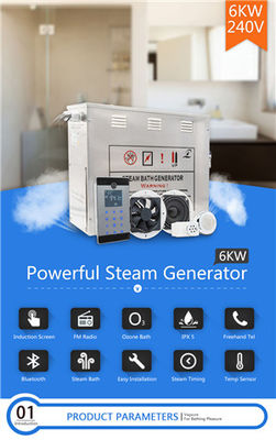 China Anti Rusting Steam Bath Equipment / 6kw Steam Generator 304 Stainless Steel Material supplier