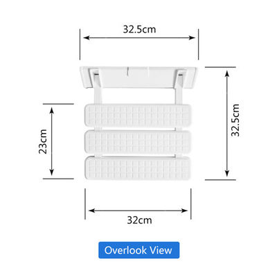 China Spa White Wall Mounted Shower Seat 32.5*32.5*10cm Size For Bathroom / Balcony supplier
