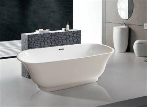 China Solid Surface Small Freestanding Soaking Tub Gross Weight 46.5kg Customized Color supplier