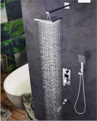 China Digital Display Shower Head And Faucet , 8.5*10.5cm Size Shower Head And Handle Set supplier