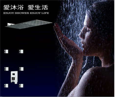 China Galvanization Refacing In Wall Shower Faucet Sets With Six Adjustable Massage Jets supplier
