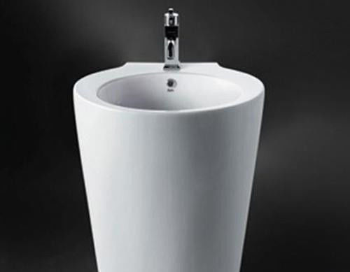 China Non Porous Bathroom Sinks And Vanities / Contemporary Pedestal Sink Anti Leak supplier