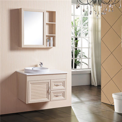 China 800*500mm Size Bathroom Sinks And Vanities Aluminum Alloy Material With Mirror Cabinet supplier