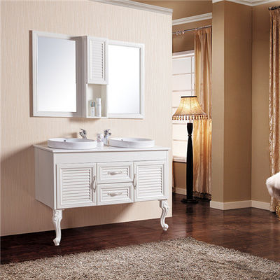 China Moisture Proof Bathroom Sinks And Vanities / Double Sink Vanity Corrosion Resistance supplier