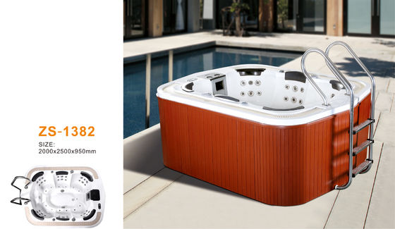 China Outside home whirlpool tub massage jets for family use with steps supplier