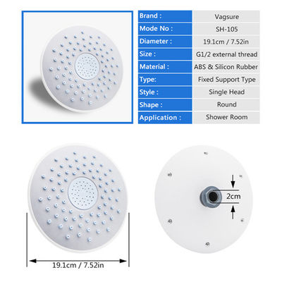 19CM Size Overhead Rainfall Shower Head / Raindrop Shower Head With 1/2&quot; Standard Connector supplier