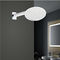 Sliver Rotatable Overhead Rainfall Shower Head Rotatable High Temperature Resistance 5mm Thin supplier