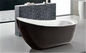 Oval Shape Acrylic Massage Bathtub Size 1700*750*760mm With Gold Shower Faucet supplier
