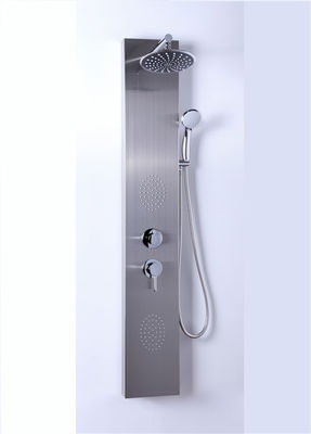 Sliver / Black Shower Columns Panels / Shower Spa Panel With High Pressure Round Shower Head supplier