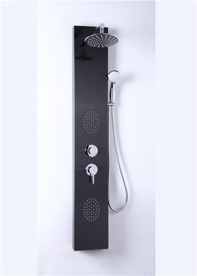 Sliver / Black Shower Columns Panels / Shower Spa Panel With High Pressure Round Shower Head supplier