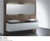Wall Mounted Double Sink Bathroom Vanity Stable Mould Resistant Customized Color supplier