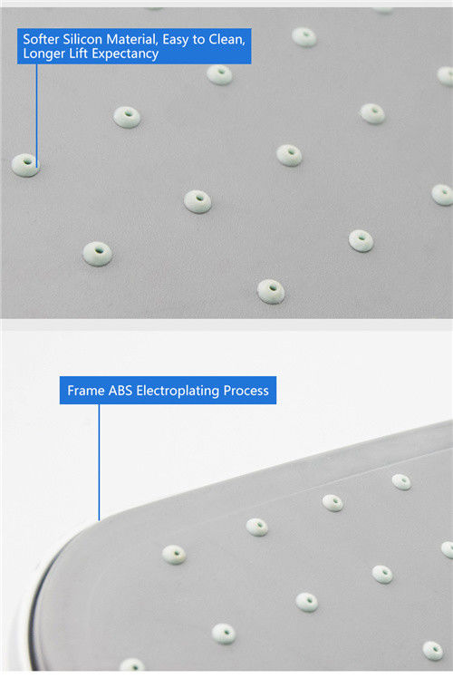 7 Inch Grey Rainforest Shower Head , Ceiling Rain Shower Head For